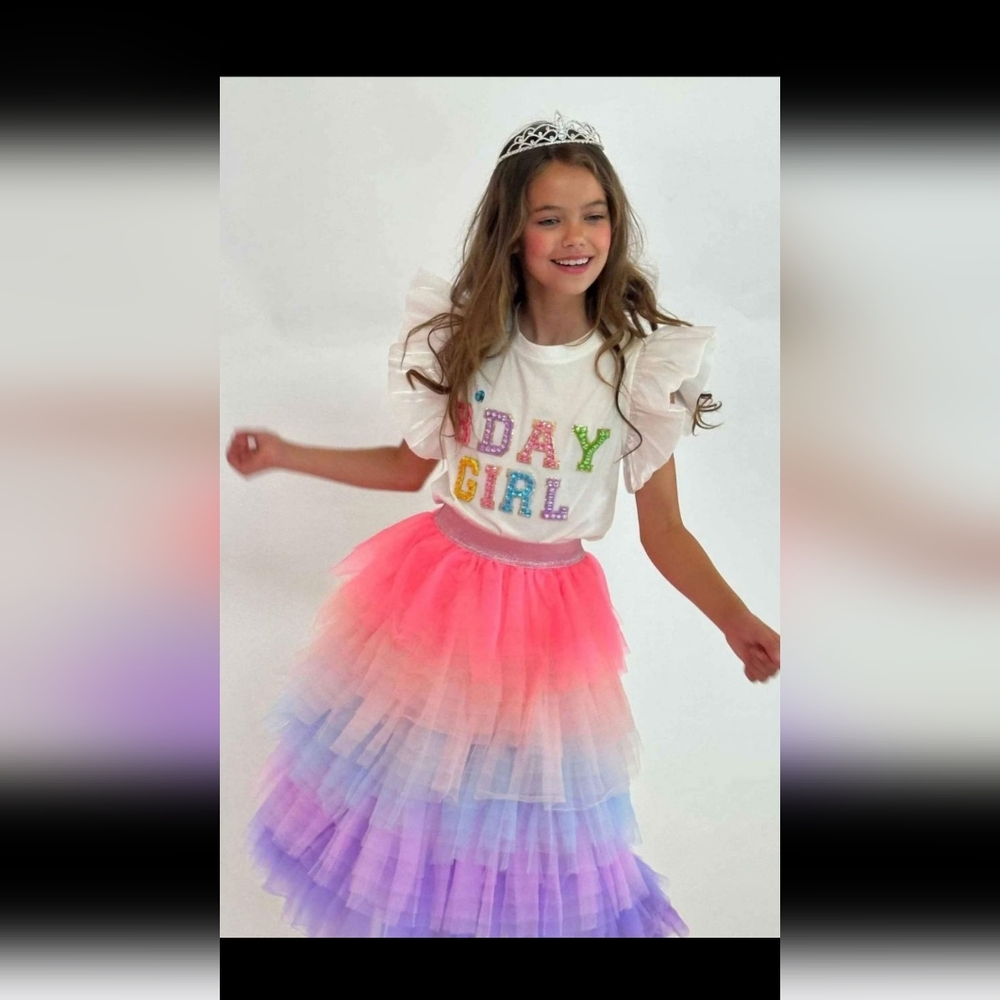 Birthday Girl Rhinestone Shirt from Lola and Boys Size Girls 12 Large SHIRT only